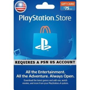 PSN CARD 75USD | PLAYSTATION NETWORK (US Account)