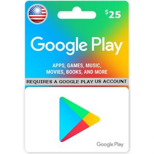 GOOGLE PLAY CARD (USD 25 / for US accounts only)
