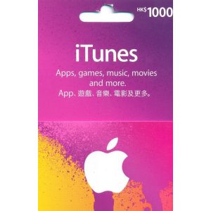 iTunes Card (HKD 1000 / for HK accounts only)