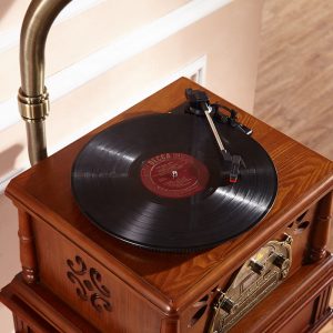 Wooden Phonograph, Vinyl record player, Gramophone