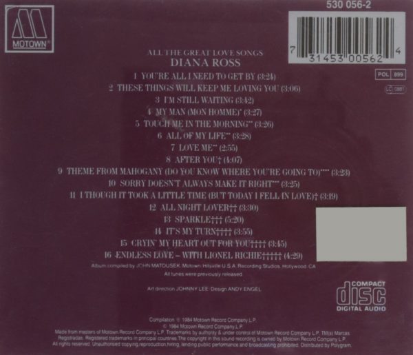 Diana Ross - All The Great Love Songs track list