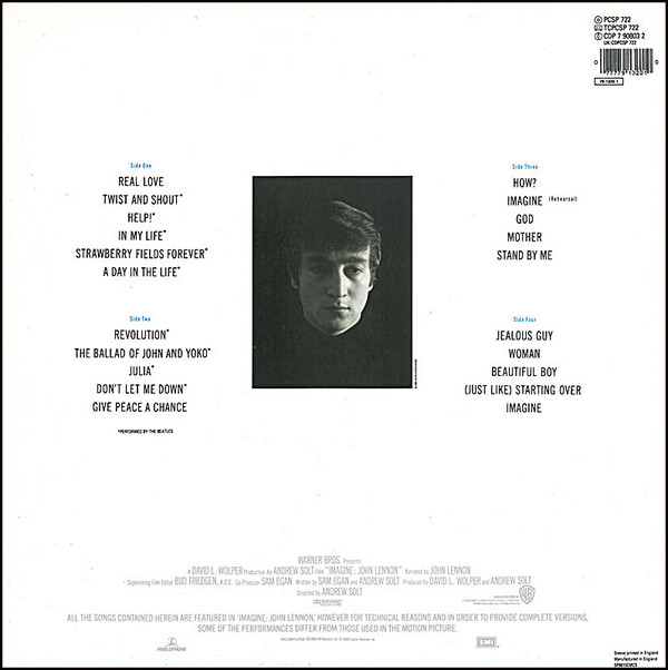 Imagine: John Lennon (Music From The Motion Picture) track list