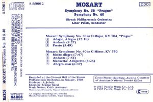 Mozart – Symphonies Nos. 38 & 40