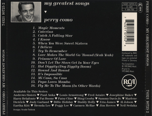 Perry Como- My Greatest Songs track list
