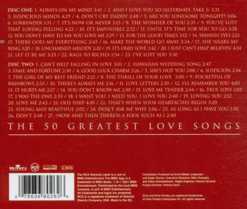 Elvis Presley - The 50 Greatest Love Songs track list