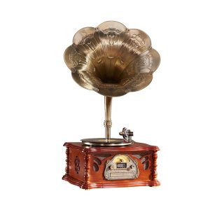 Classic Wooden Phonograph Retro Style Design
