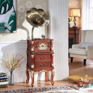 Wooden Gramophone Classic Style with Table Stand